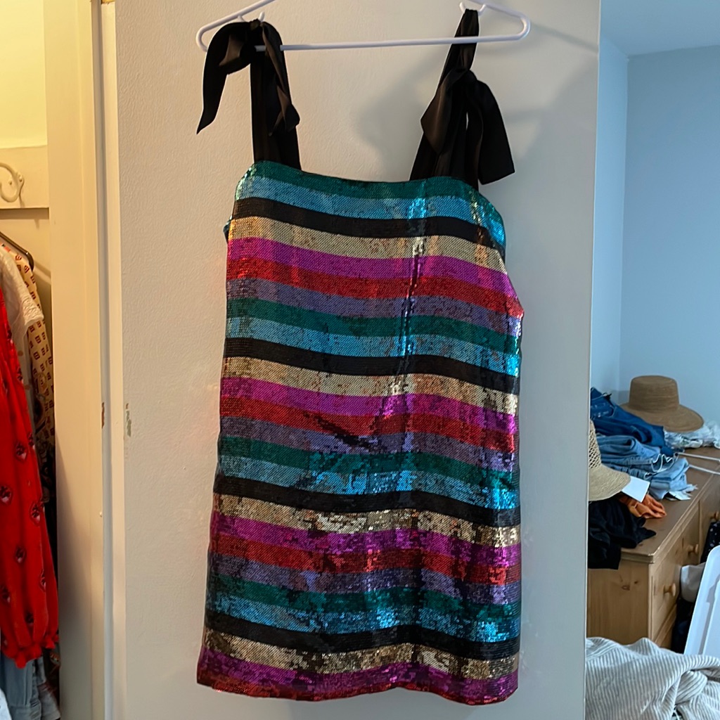 Show Me Your Mumu Sequin Mini Dress With Tie Straps
